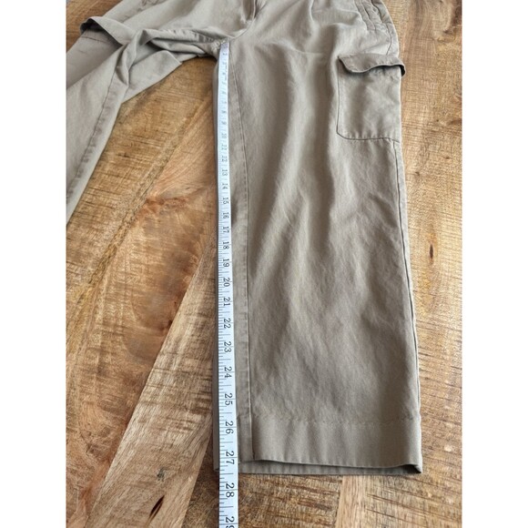 Old Navy Women's Tan Extra High Rise Taylor Straight Trouser Pants Cargo Pockets - Picture 10 of 12